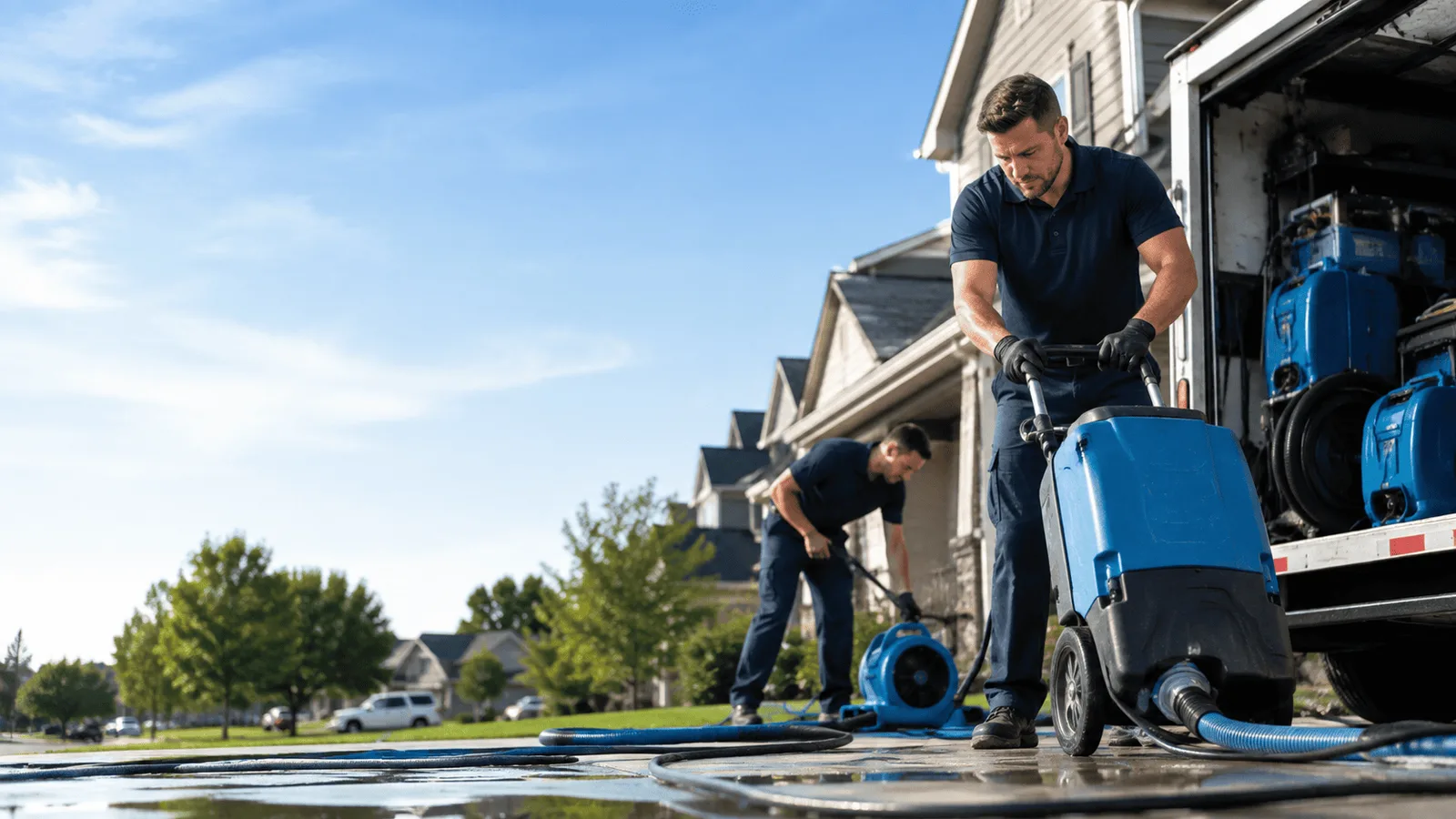 Pipe Leak Detection & Cleanup being performed in West Eaton, NY